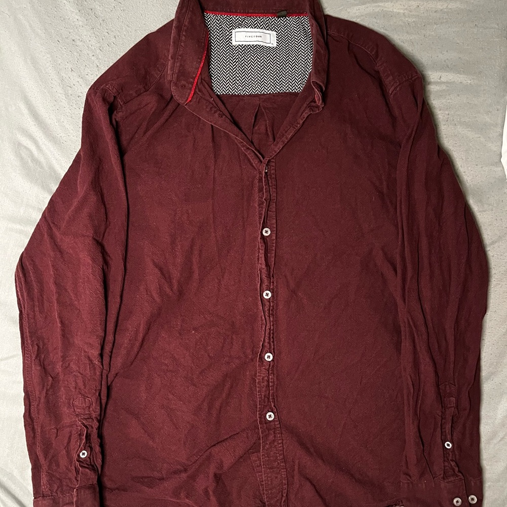 Five Four Maroon Button Up
